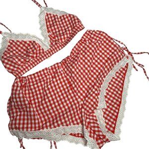 Gingam Colsie Shorts and Bra Lounge